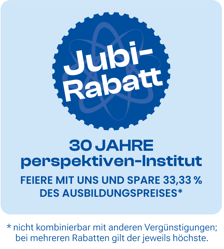 Badge: 33,33% Rabatt zum 30. Jubiläum des perspektiven-Instituts